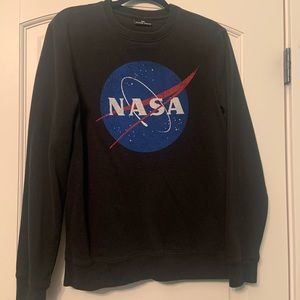 NASA Black Crew Neck Sweatshirt